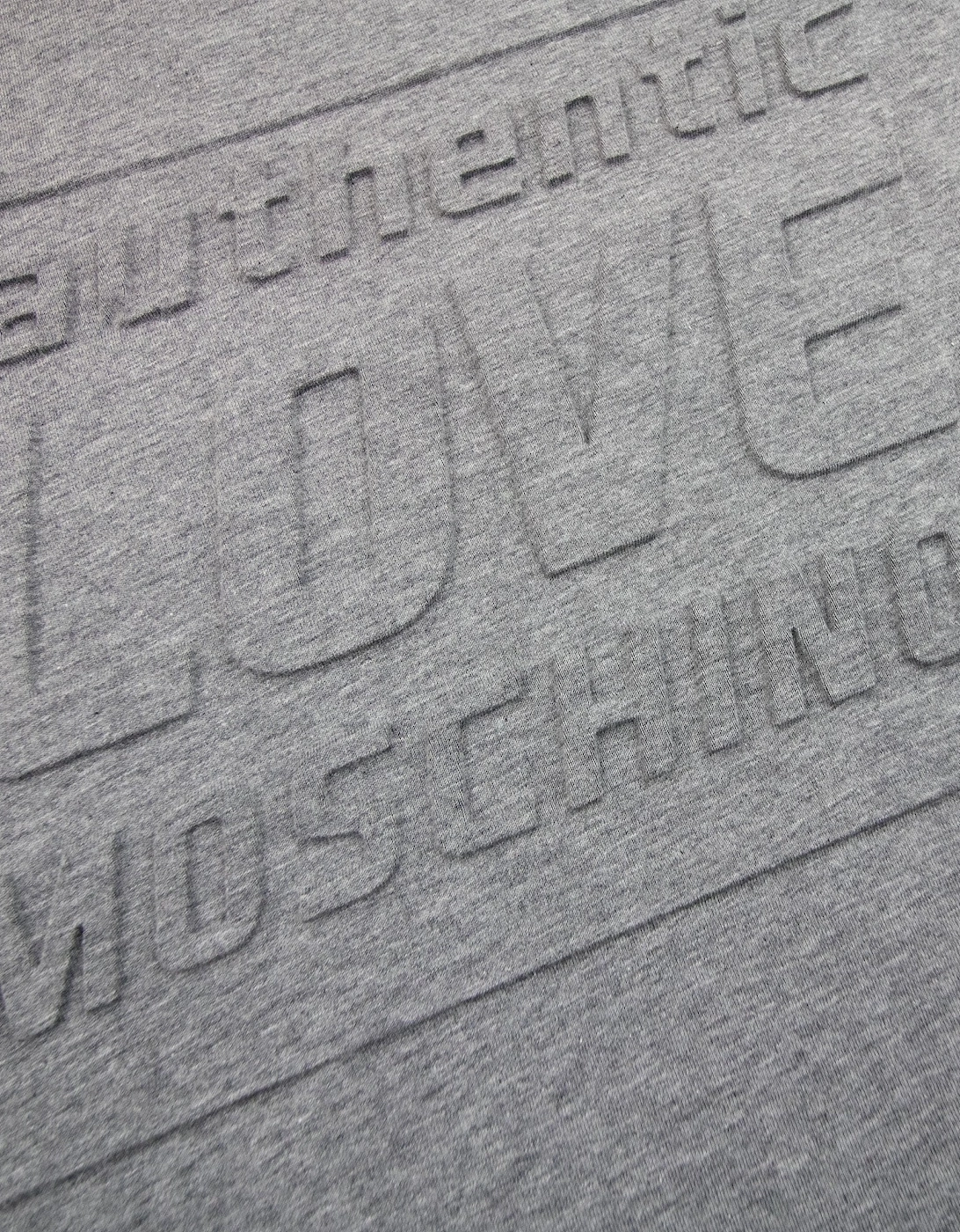 Love Moschino Authentic 3d Print T Shirt Grey MX1