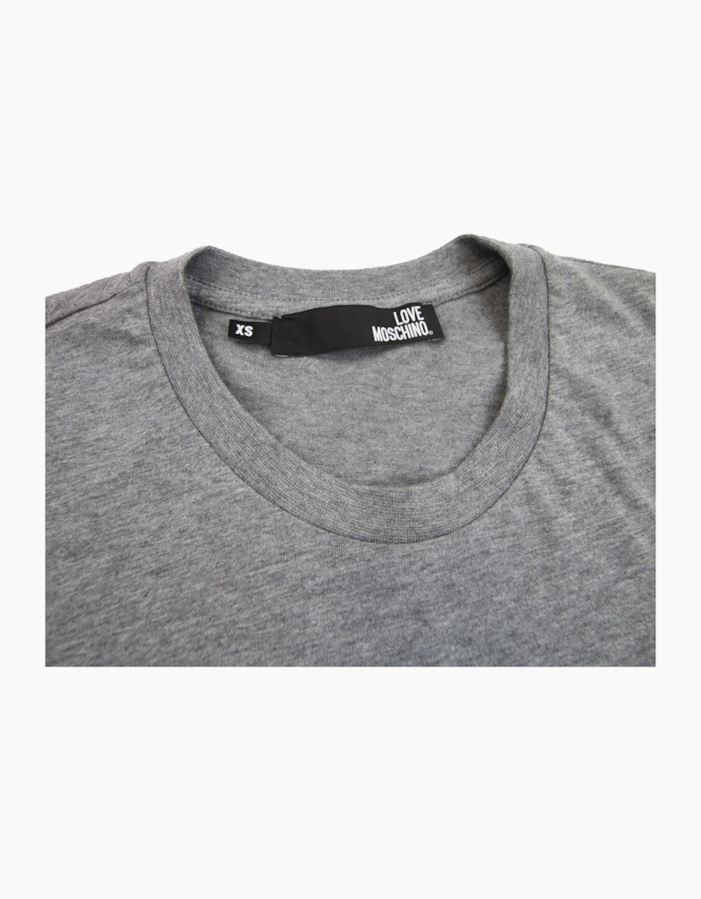 Love Moschino Authentic 3d Print T Shirt Grey MX1