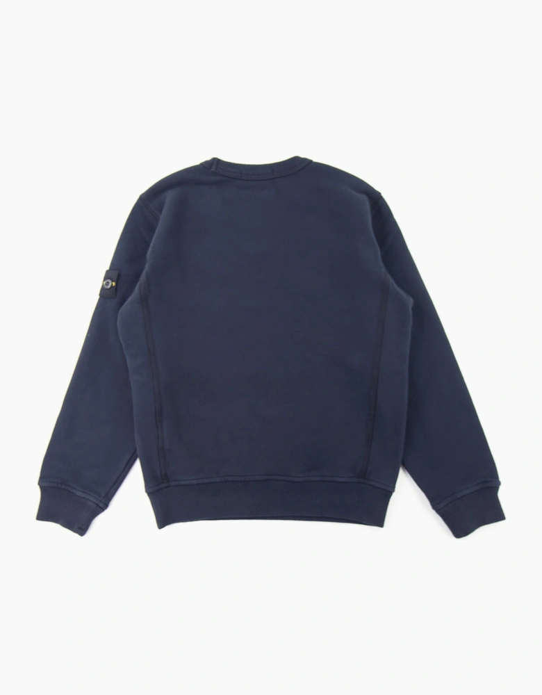 Stone Island Junior 60940 Crewneck Core Sweatshirt Navy Blue V0020