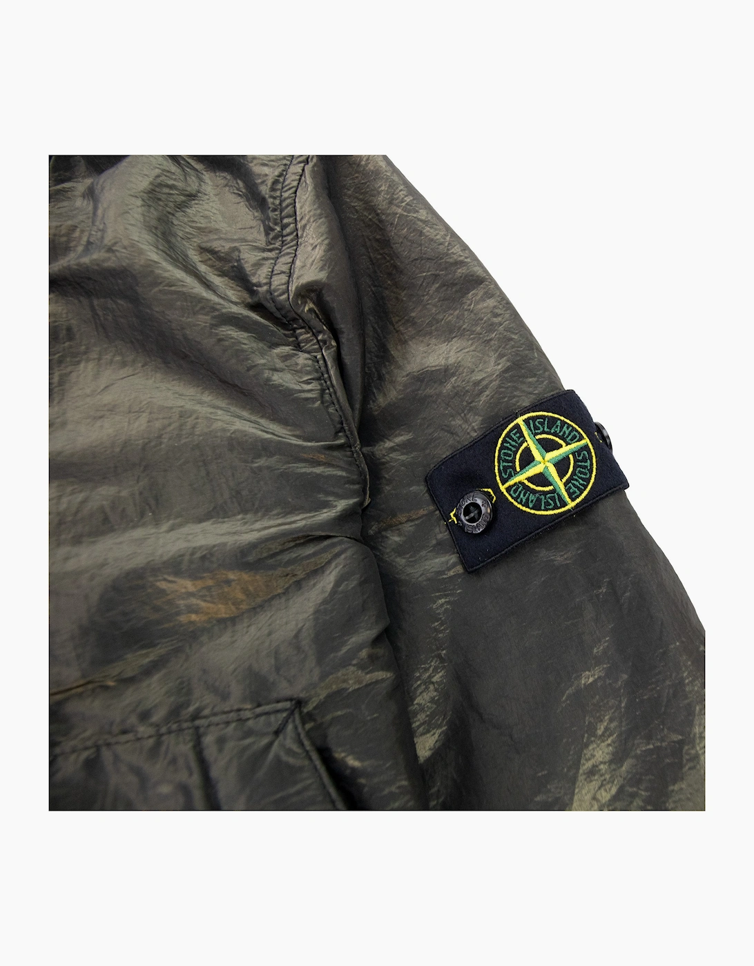 Stone Island Junior 40737 Iridescent Effect Bomber Jacket Khaki V2029