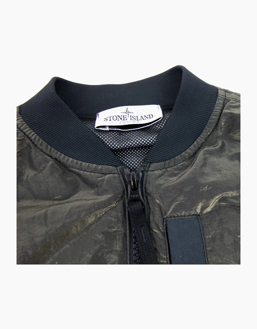Stone Island Junior 40737 Iridescent Effect Bomber Jacket Khaki V2029