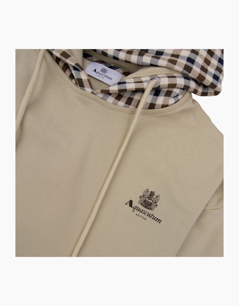 Aquascutum Club Check Hoodie Beige 03