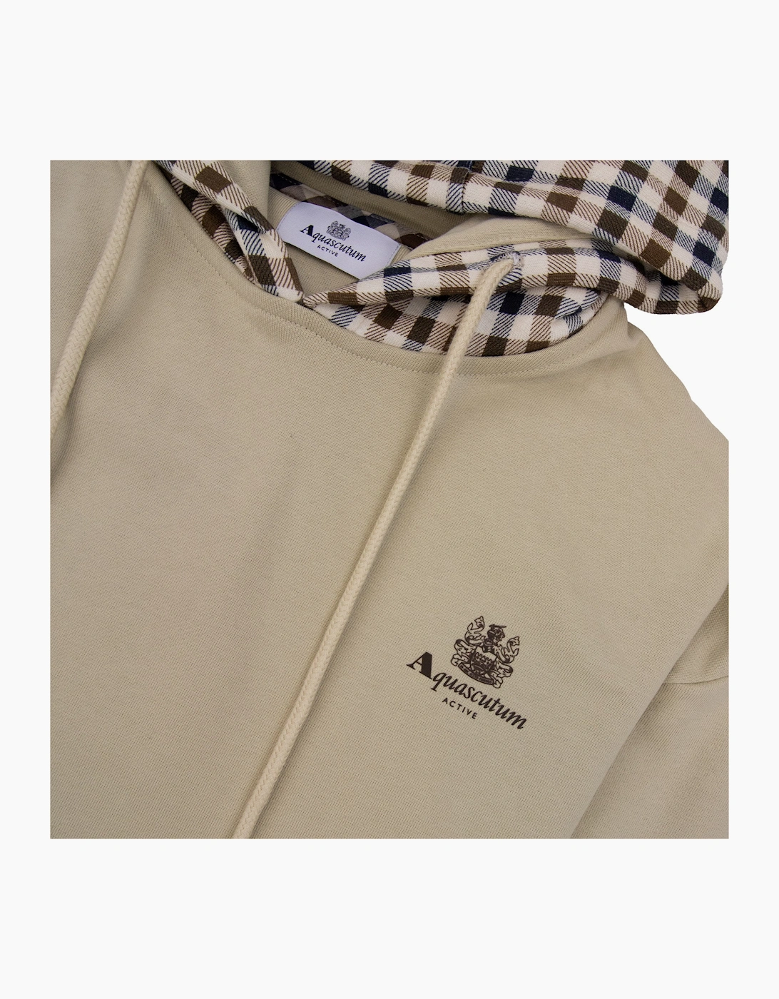 Aquascutum Club Check Hoodie Beige 03