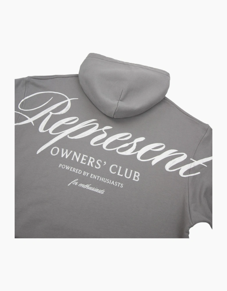 Represent Owners Club Script Hoodie Slate