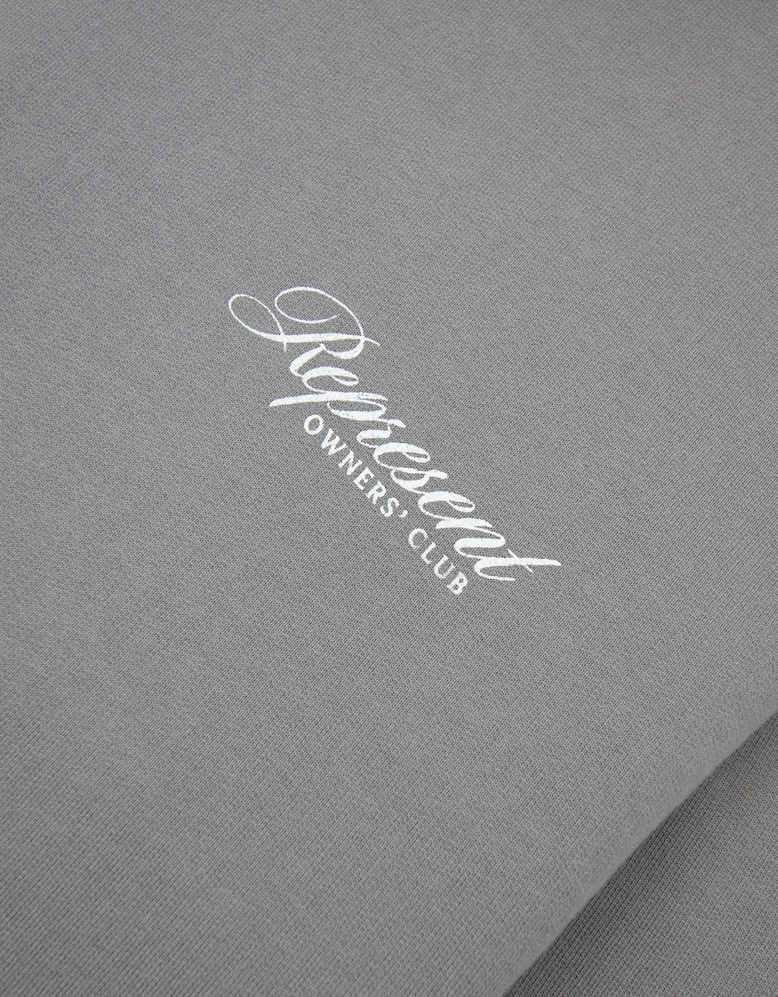 Represent Owners Club Script Hoodie Slate