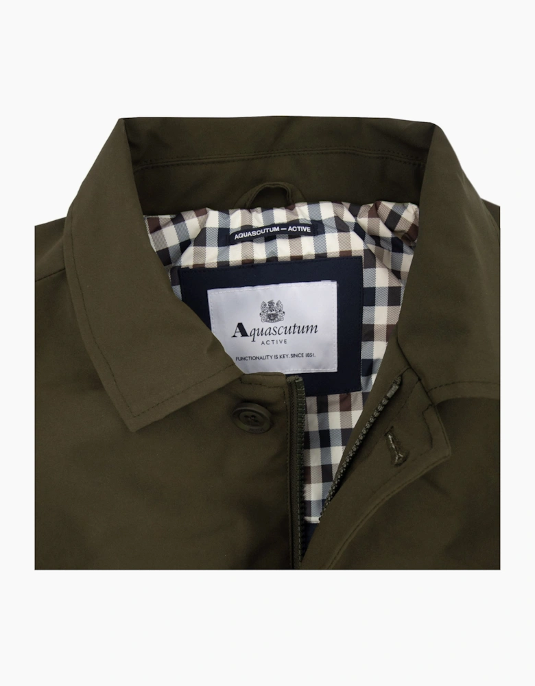 Aquascutum Shell Active Mid Trench Coat Army Green 06