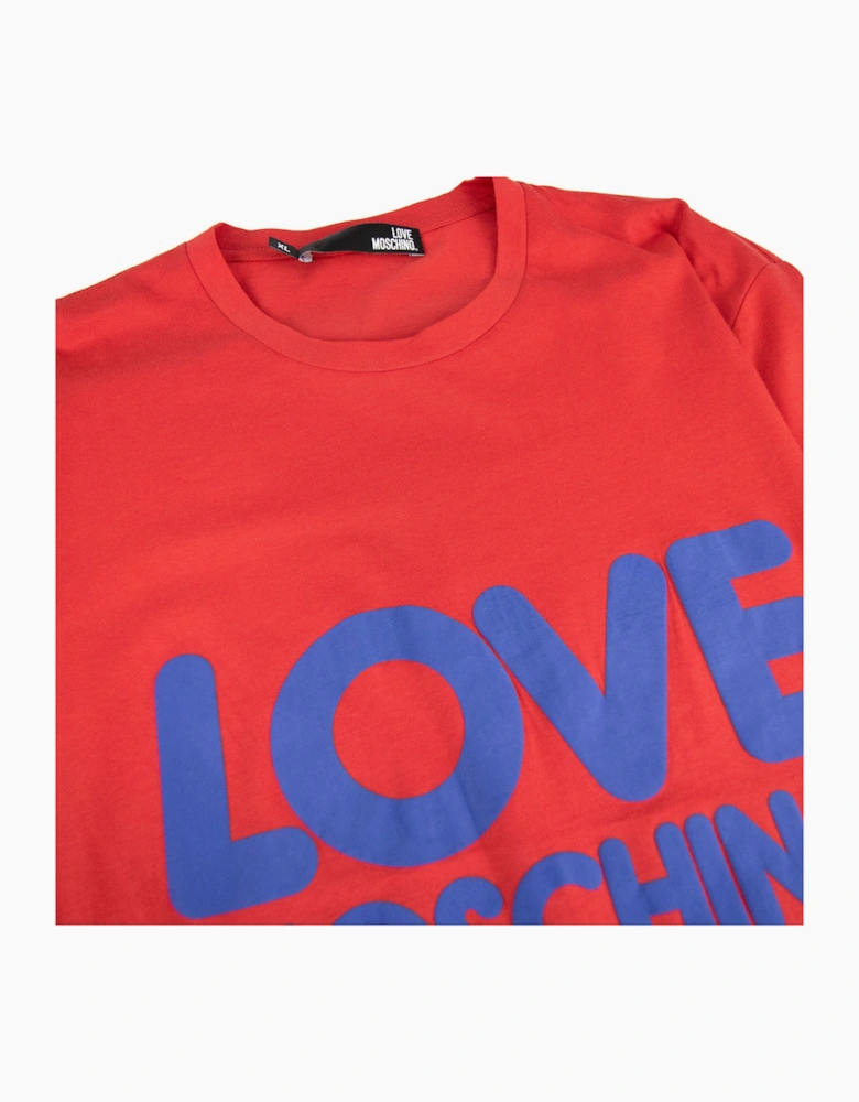 Love Moschino Printed Logo T Shirt Red