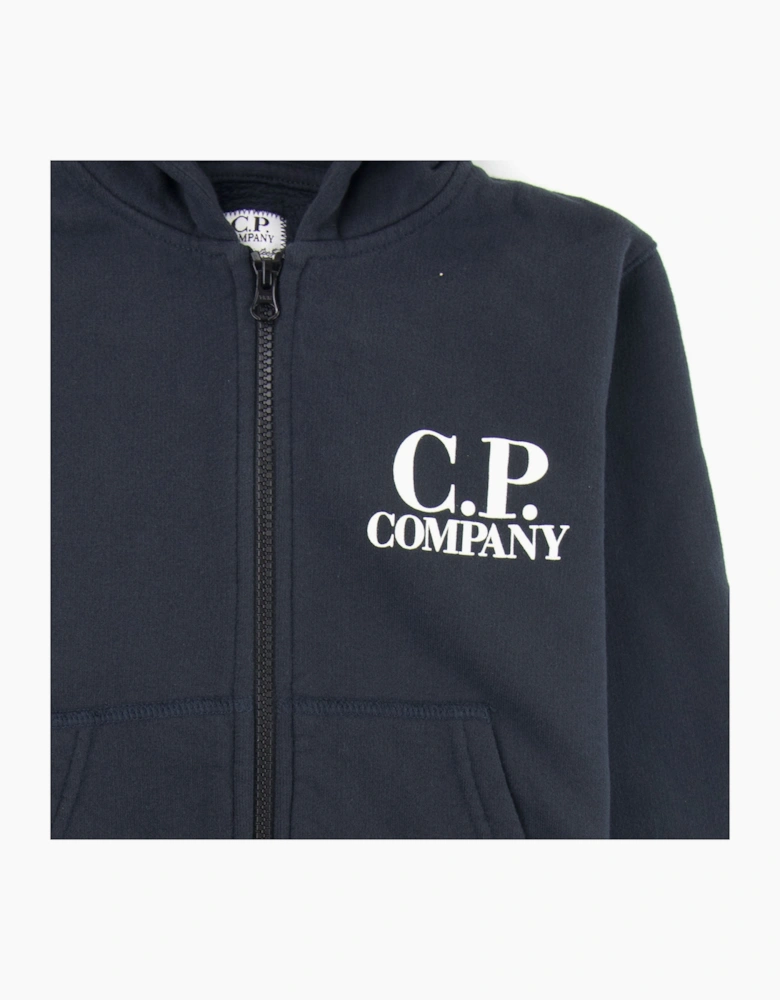 Cp Company Undersixteen Basic Fleece Goggle Hooded Sweatshirt Navy 888