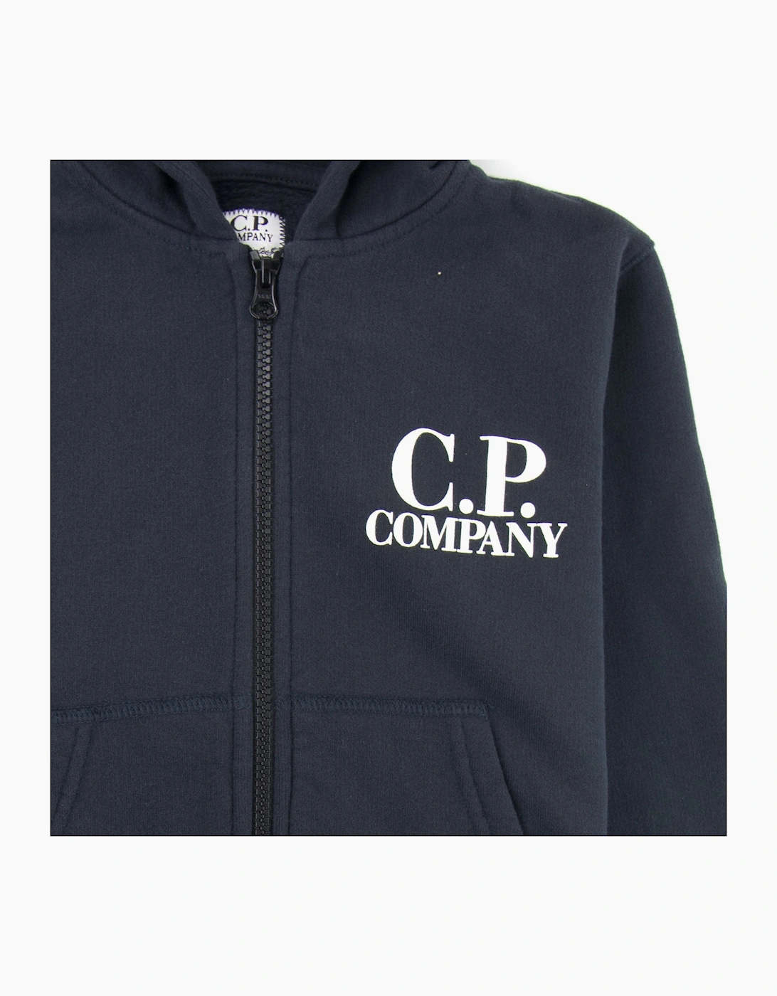 Cp Company Undersixteen Basic Fleece Goggle Hooded Sweatshirt Navy 888