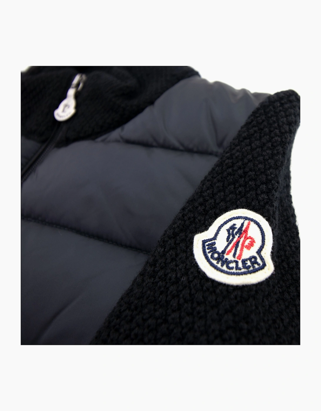 Moncler Junior Maglia Tricot Cardigan Black 999