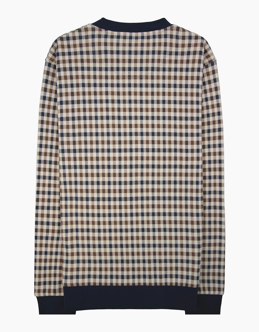 Aquascutum Iconic Crewneck Fleece Sweatshirt Club Check 28
