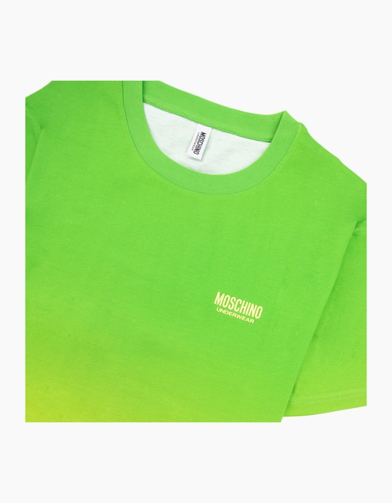 Moschino Underwear Logo Tape Lounge T Shirt Green/yellow