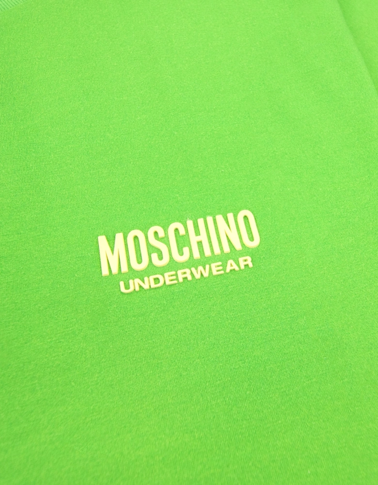 Moschino Underwear Logo Tape Lounge T Shirt Green/yellow