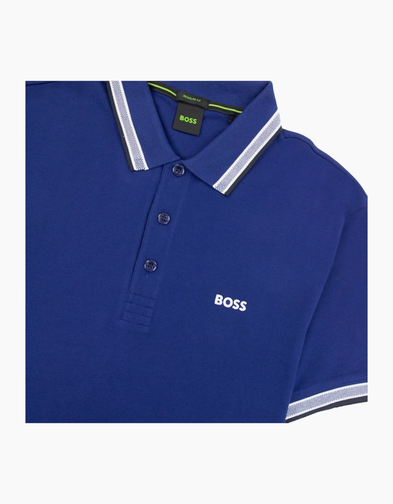 Hugo Boss Embroidered Logo Paddy Polo Blue 415