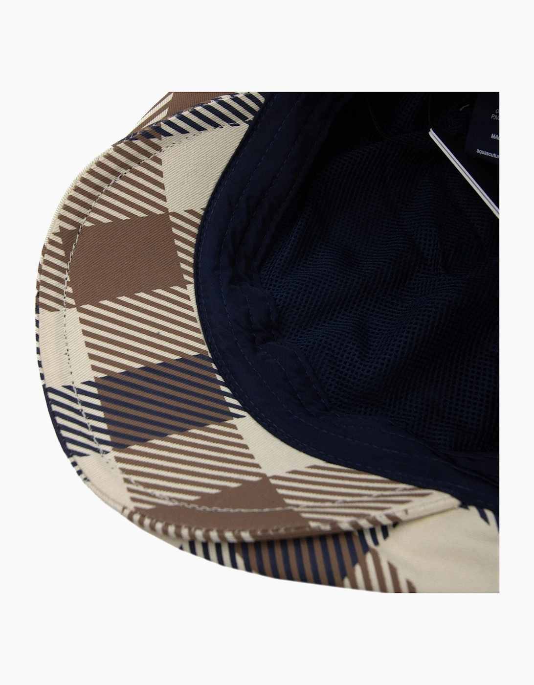 Aquascutum Macro Iconic Flat Cap Macro Club Check 30