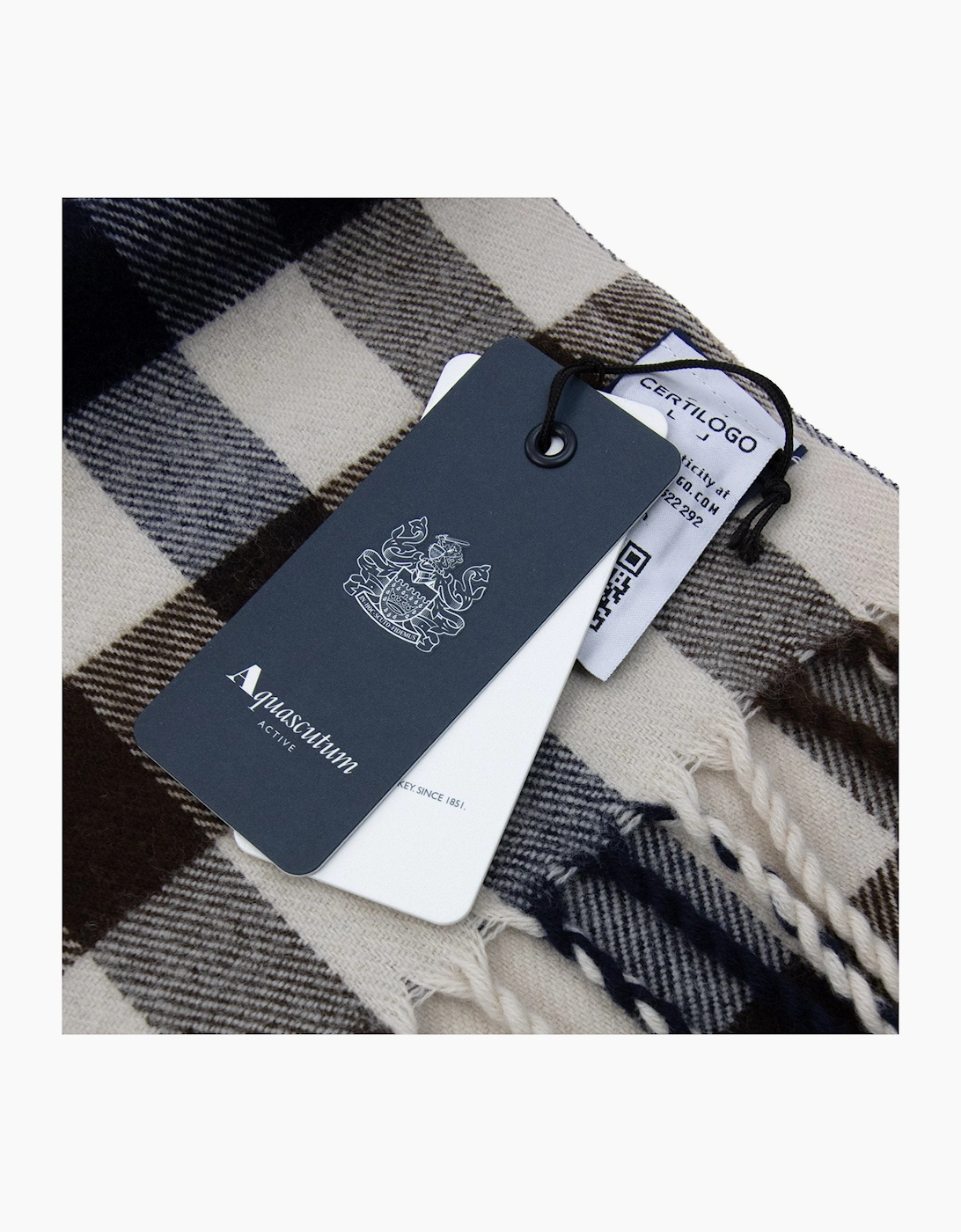 Aquascutum Water Repellent Macro Club Check Scarf Macro Club Check 30