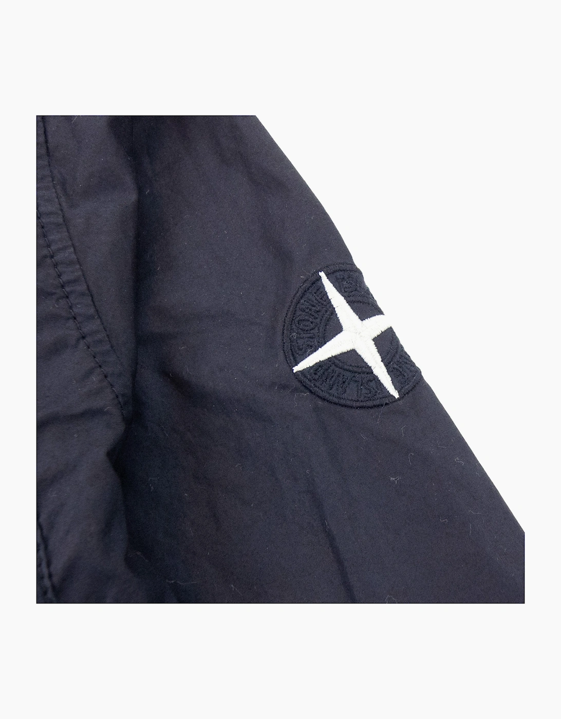 Stone Island Junior Arm Patch Classic Shirt Navy V0020