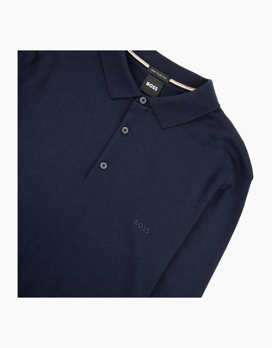 Hugo Boss Bono-l Embroidered Logo Knitted Polo Dark Navy 404