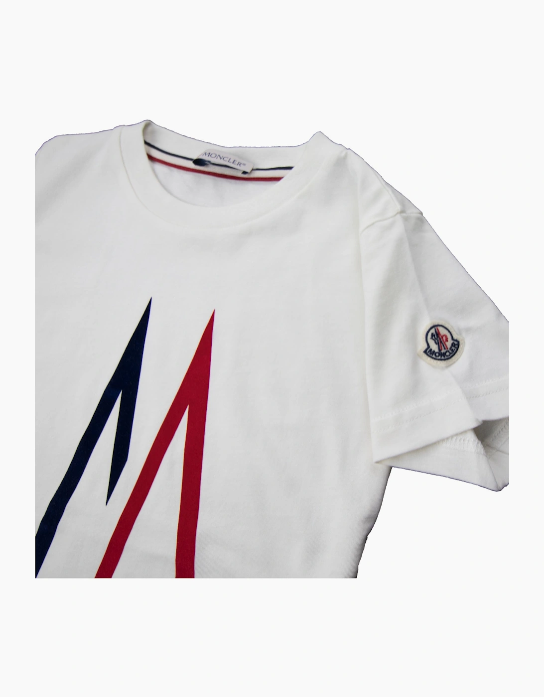 Moncler Junior Large Logo T-Shirt White