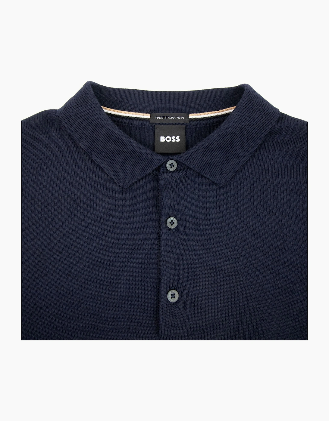 Hugo Boss Bono-l Embroidered Logo Knitted Polo Dark Navy 404
