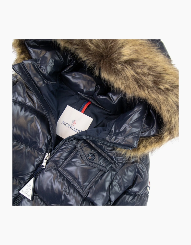 Moncler Junior Kf Down Jacket Navy 742