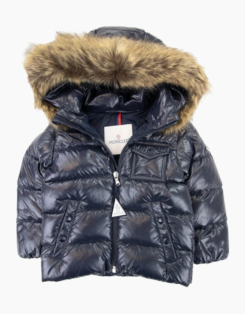 Moncler Junior Kf Down Jacket Navy 742