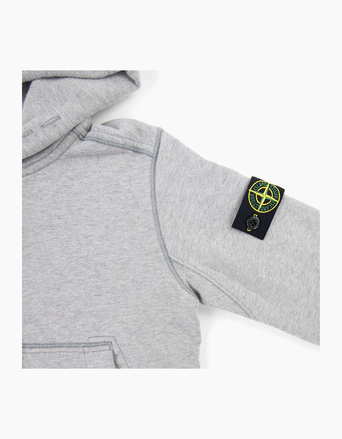 Stone Island Junior 60640 Hooded Zip Up Sweatshirt Grey V1064/V0M64