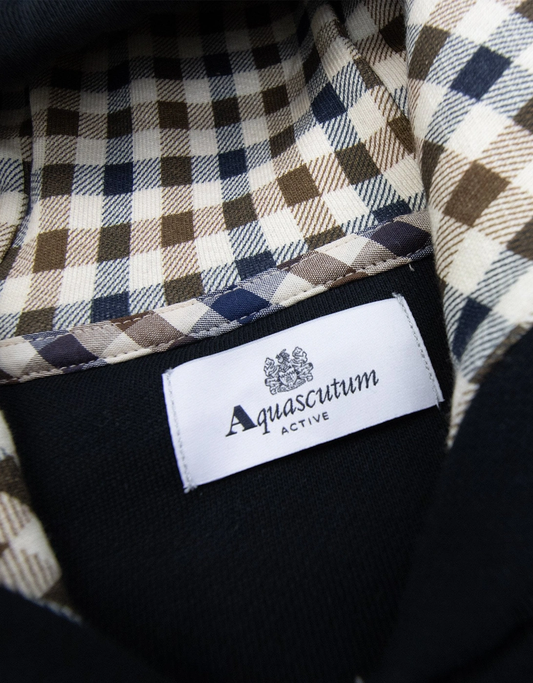 Aquascutum Small Logo Full Zipped Hoodie Black 16