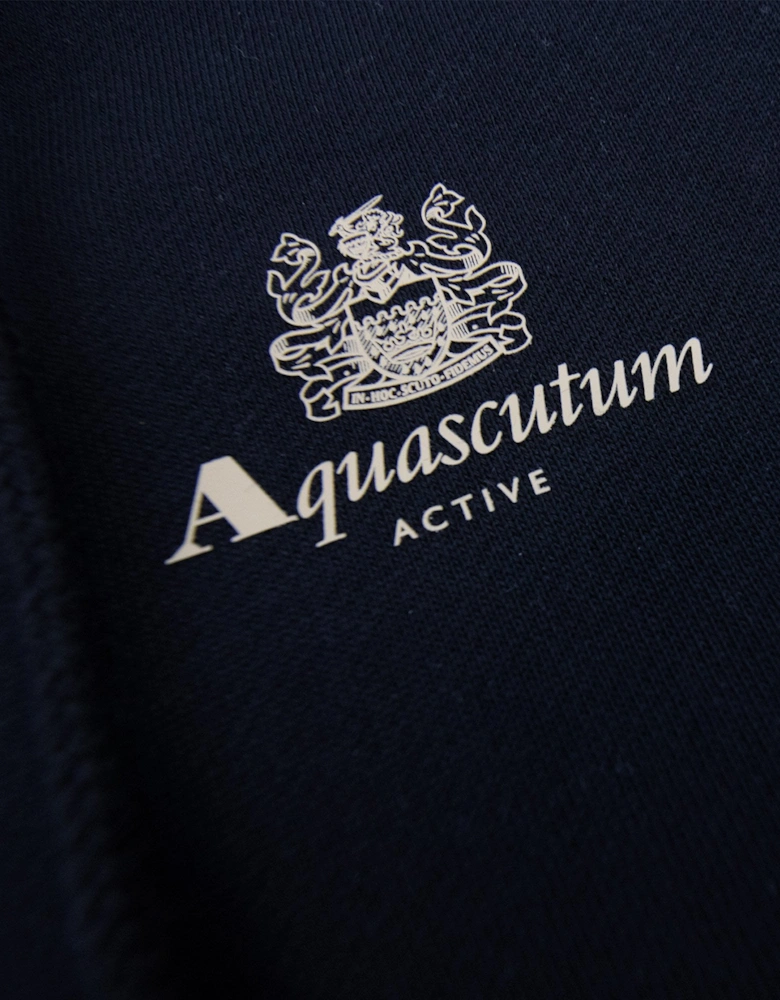 Aquascutum Small Logo Full Zipped Hoodie Black 16