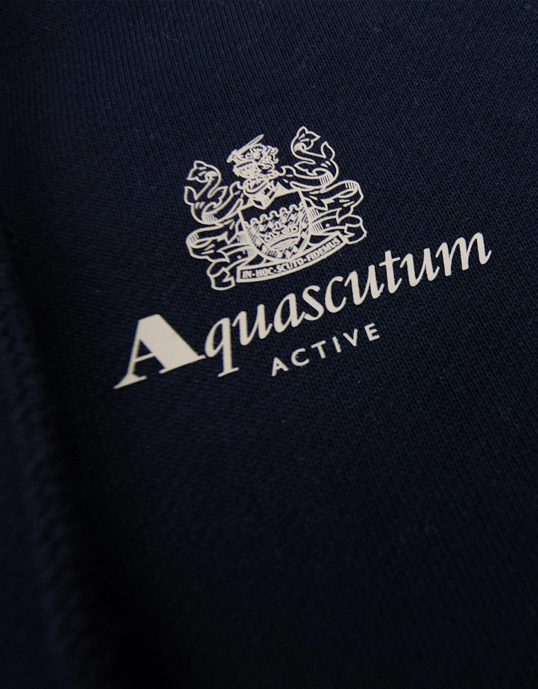 Aquascutum Small Logo Full Zipped Hoodie Black 16