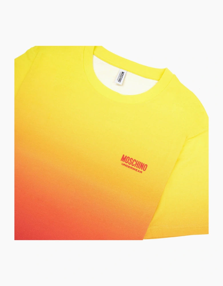 Moschino Underwear Logo Tape Lounge T Shirt Yellow/red