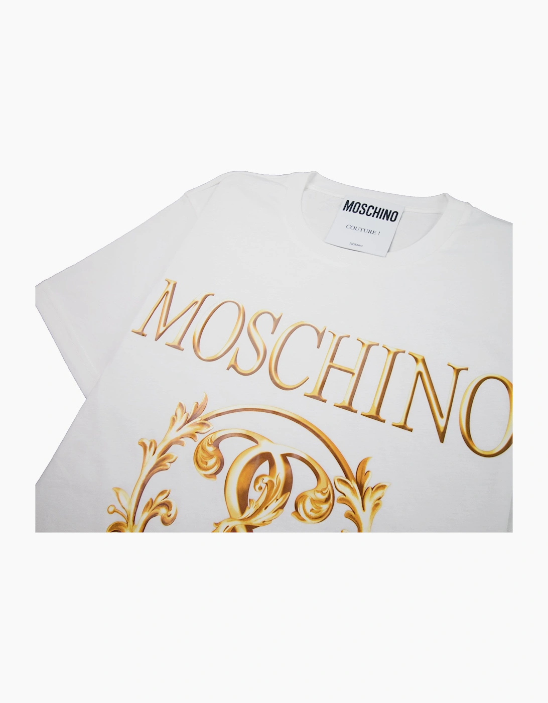 Moschino Couture Question Mark Jersey T-shirt Off White