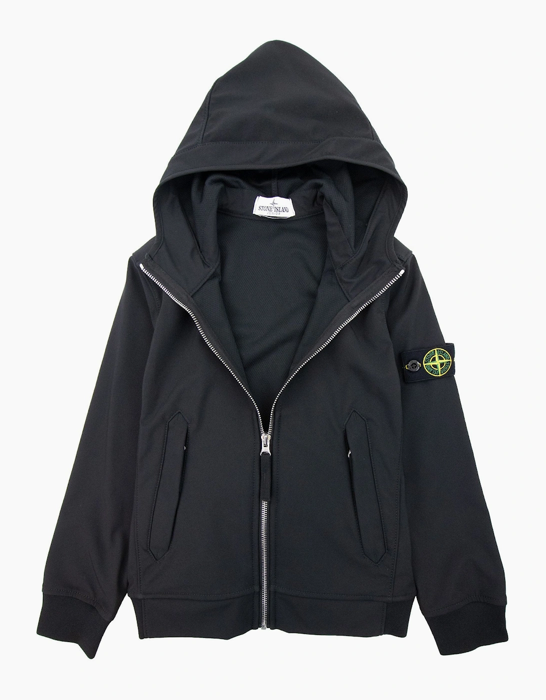 Stone Island Junior 640134 Light Soft Shell-r Jacket Black V0029
