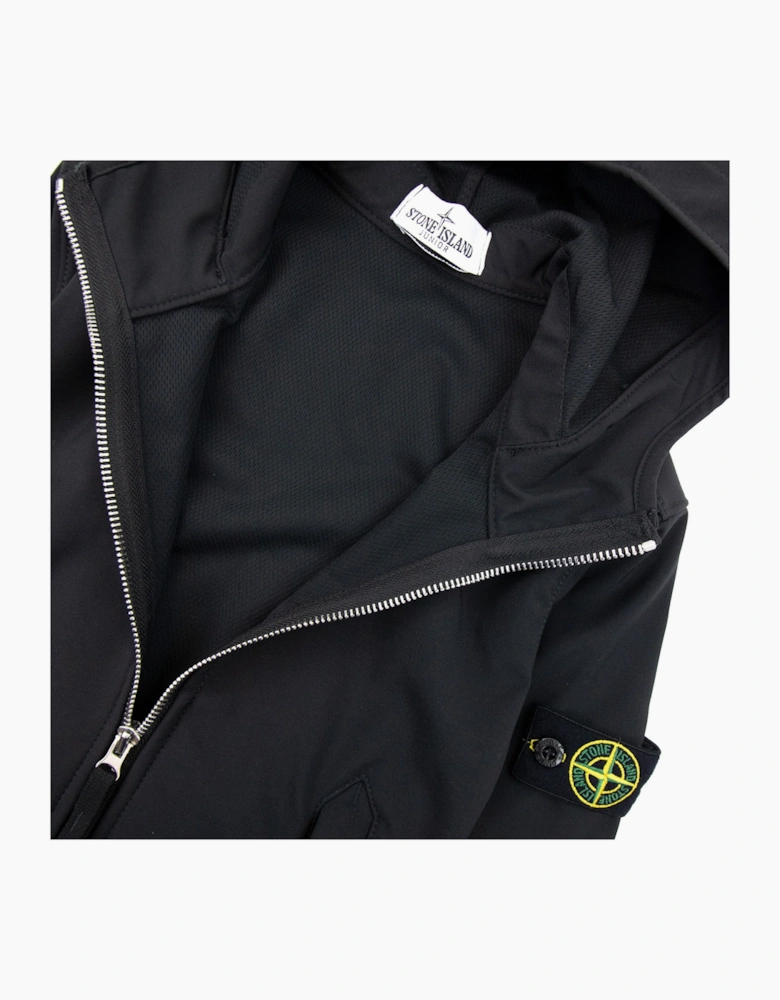 Stone Island Junior 640134 Light Soft Shell-r Jacket Black V0029