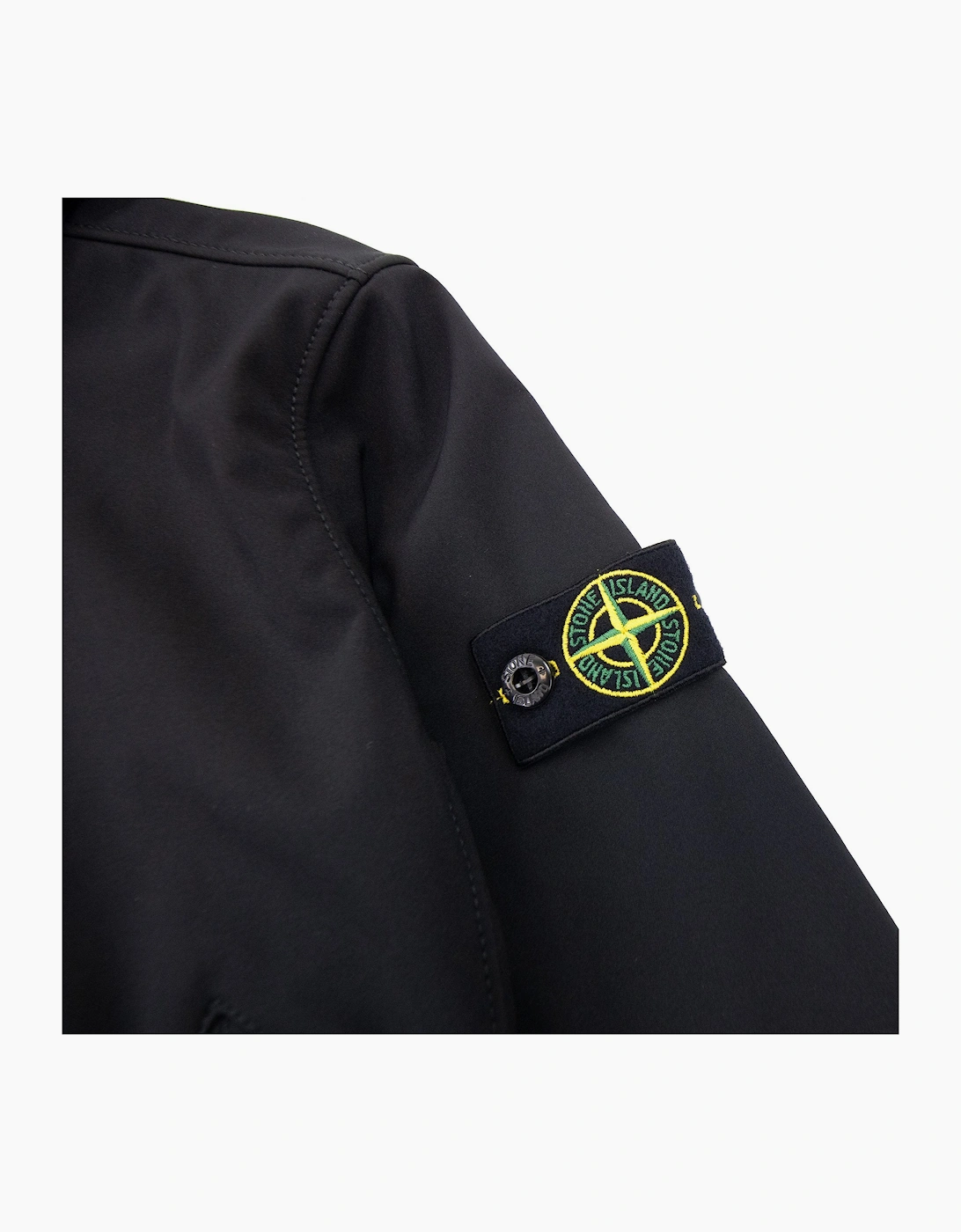 Stone Island Junior 640134 Light Soft Shell-r Jacket Black V0029
