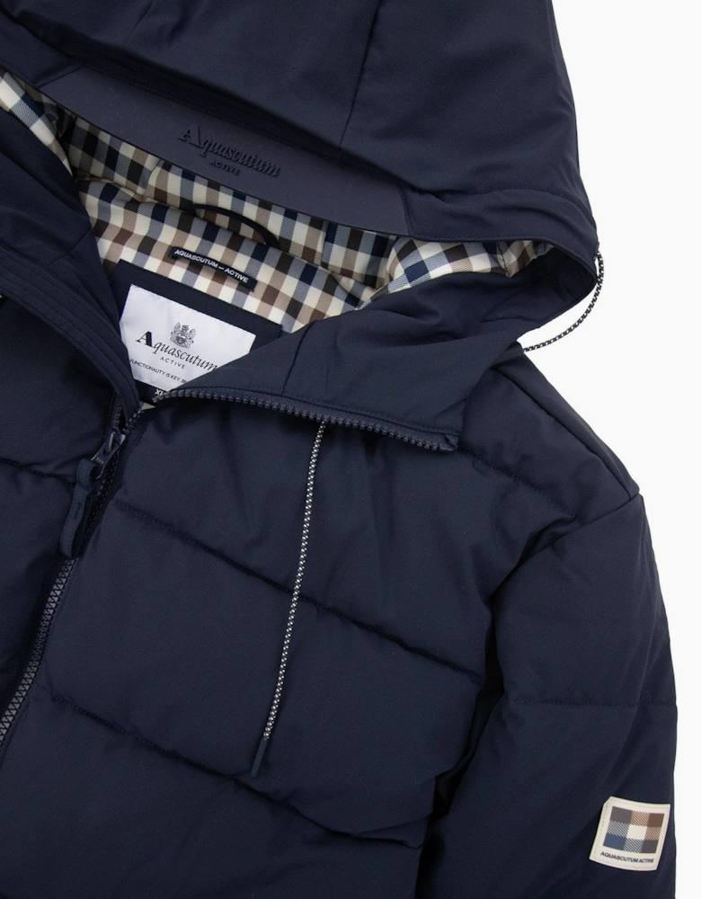 Aquascutum Sp Hooded Puffer Jacket Navy 11