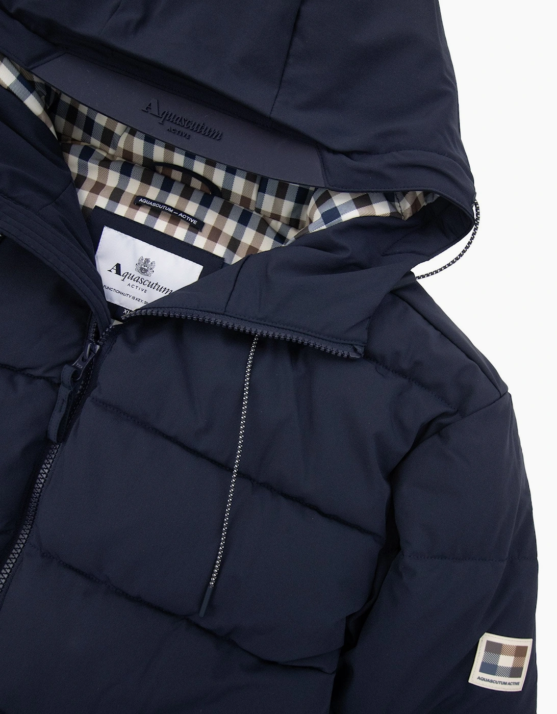 Aquascutum Sp Hooded Puffer Jacket Navy 11