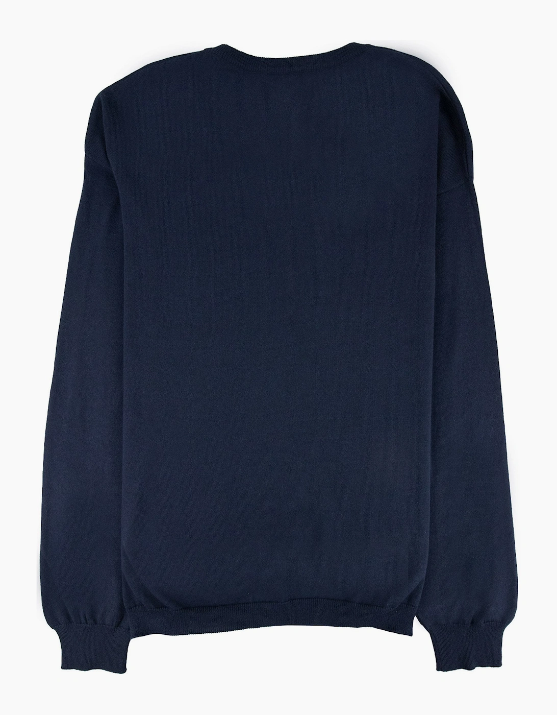 Love Moschino V Neck Knitted Sweatshirt Navy