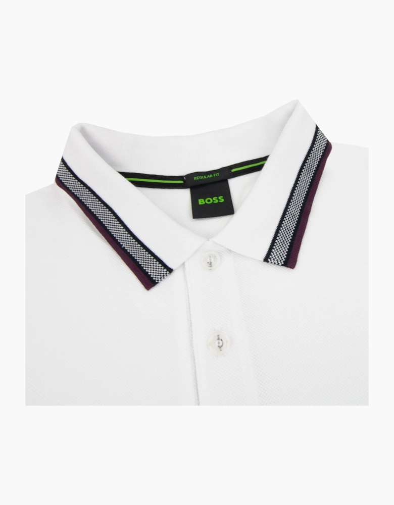 Hugo Boss Embroidered Logo Paddy Polo White 102