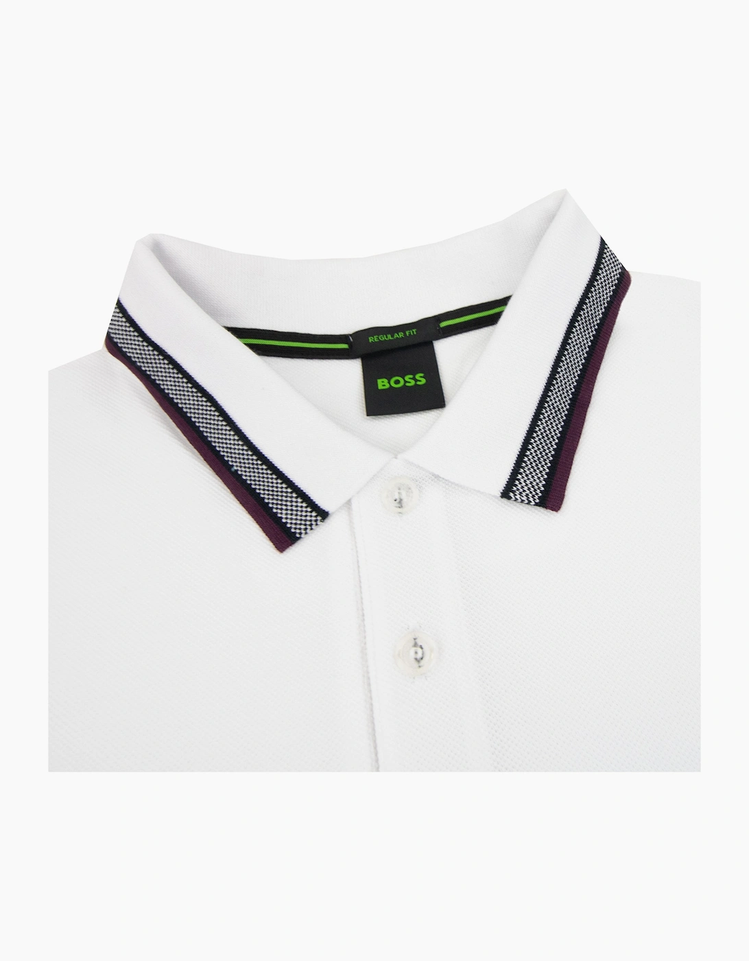 Hugo Boss Embroidered Logo Paddy Polo White 102