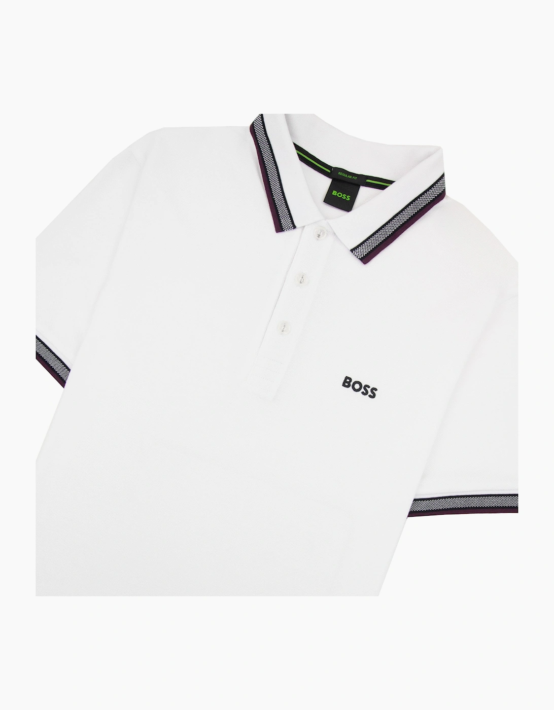 Hugo Boss Embroidered Logo Paddy Polo White 102