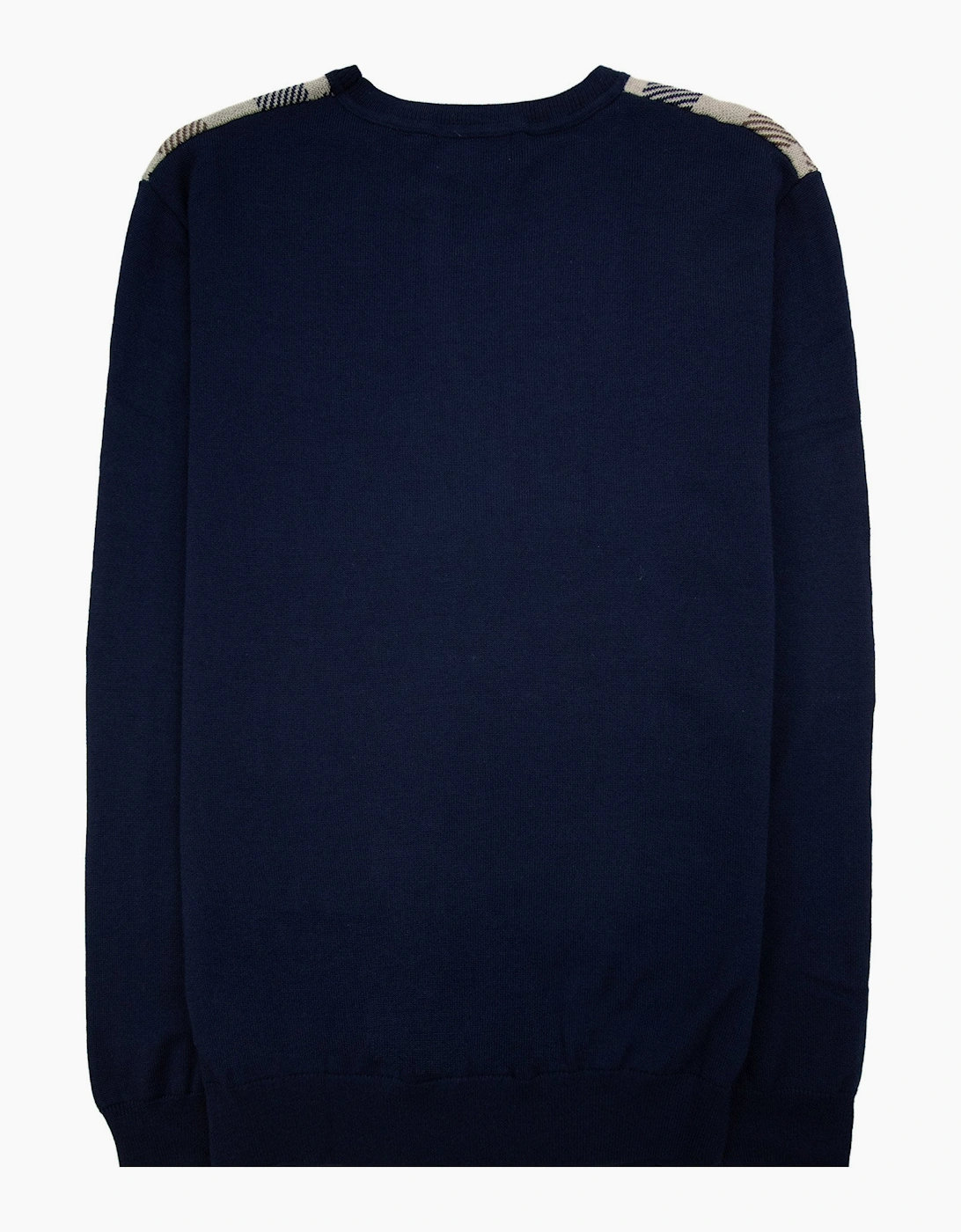 Aquascutum Active Club Check Lana Wool Sweater Navy 11