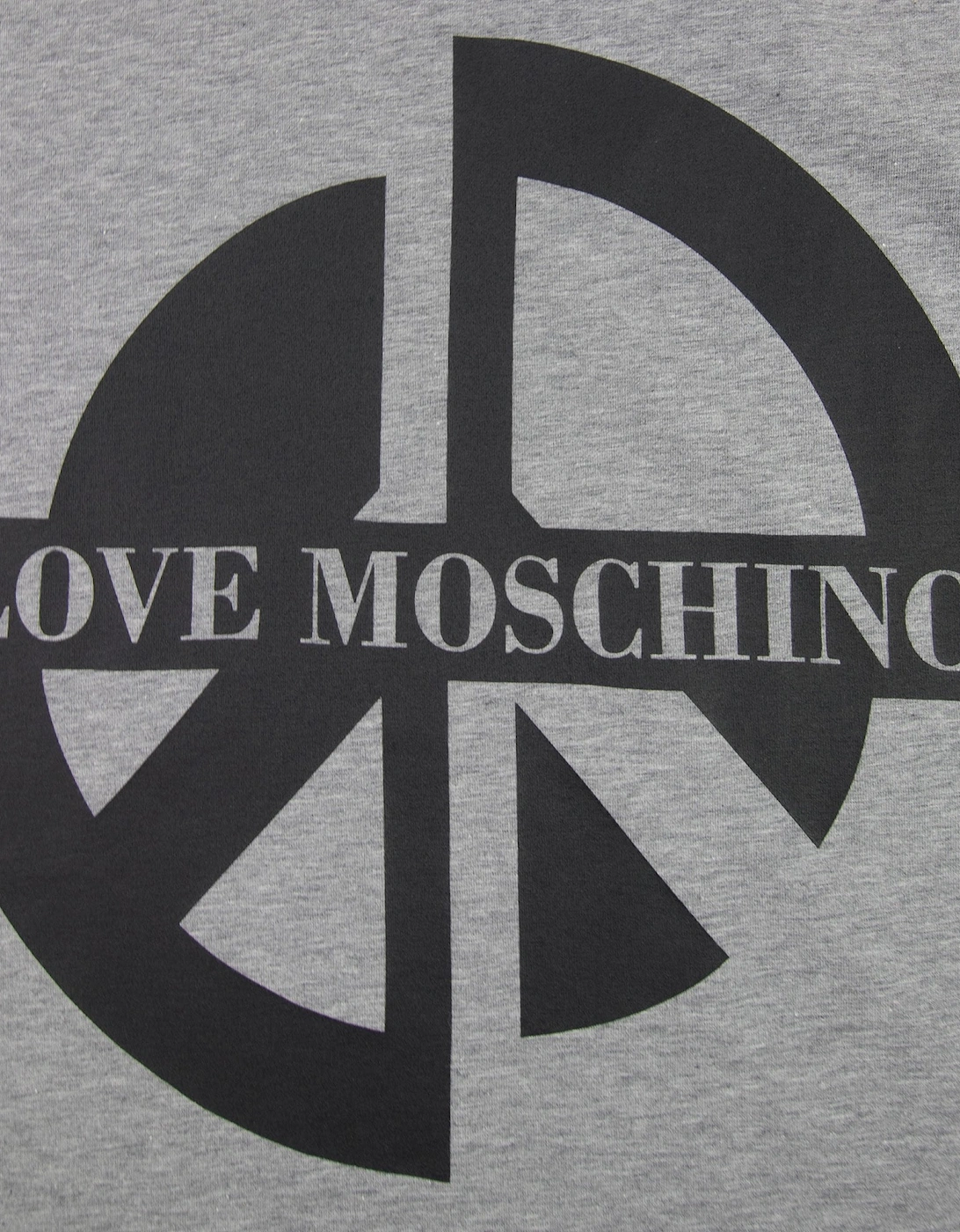 Love Moschino Printed Peace Sign T-Shirt Grey B733