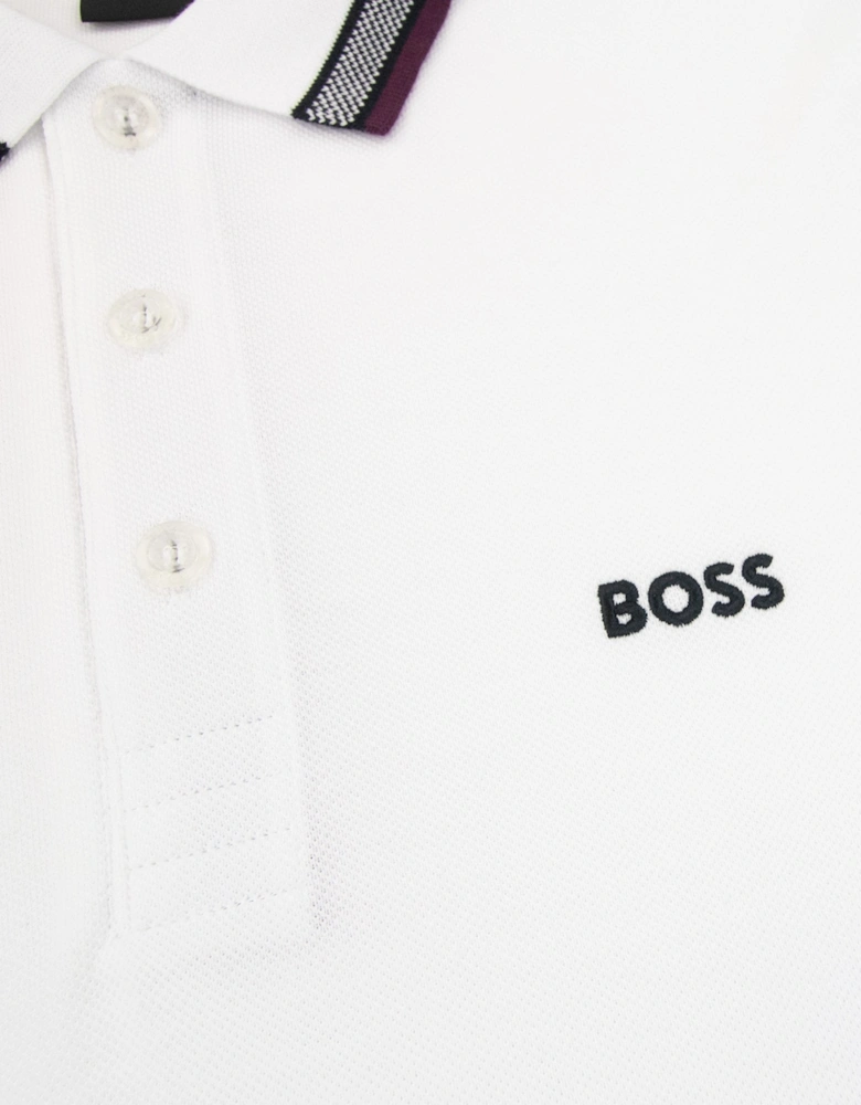 Hugo Boss Embroidered Logo Paddy Polo White 102