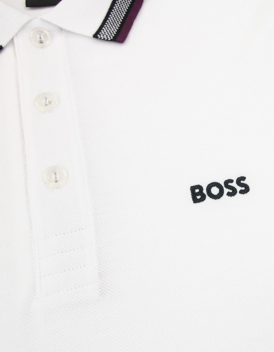 Hugo Boss Embroidered Logo Paddy Polo White 102