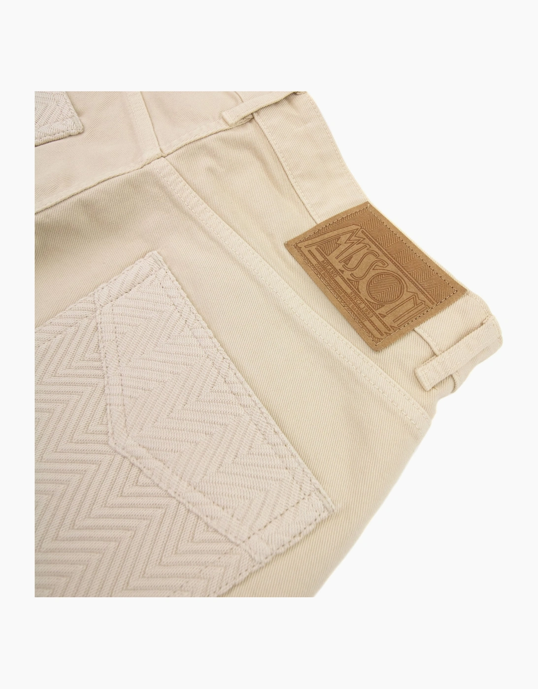 Missoni Knitted Inserts Stretchy 5 Pocket Trouser Cream S016s