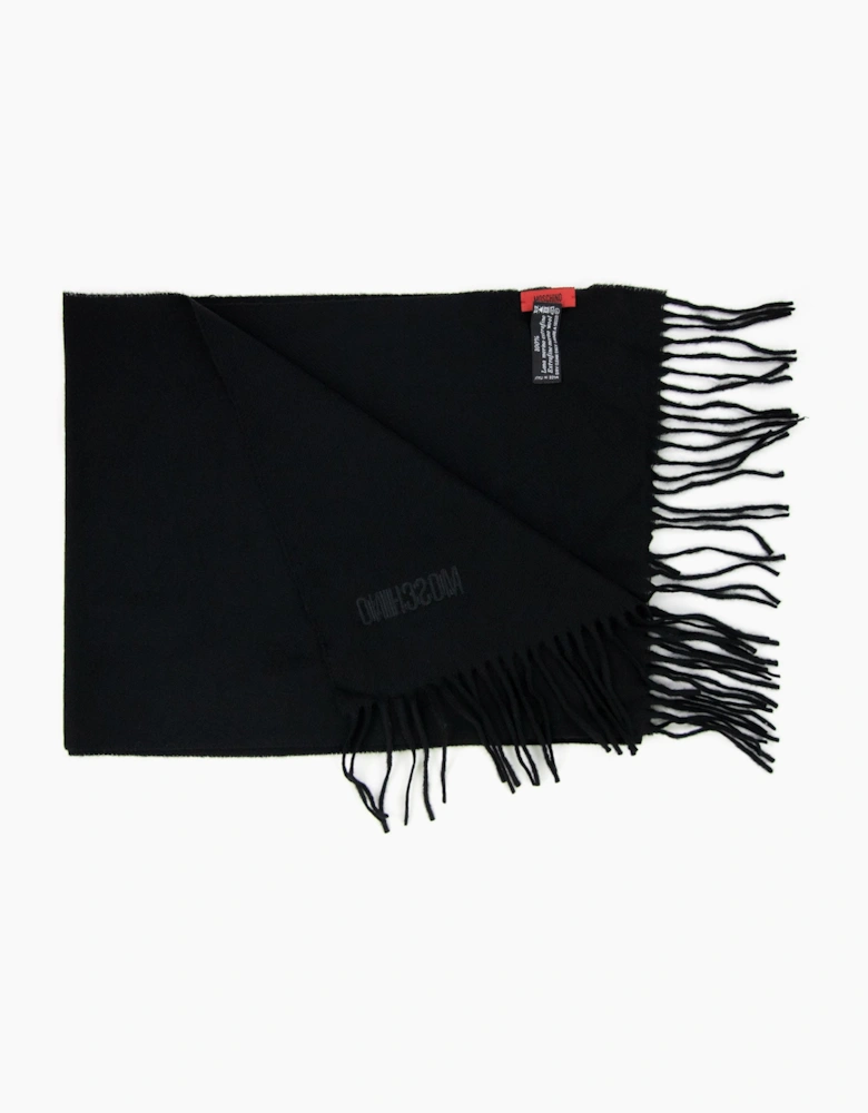 Love Moschino Sciarpa Knitted Logo Scarf Black
