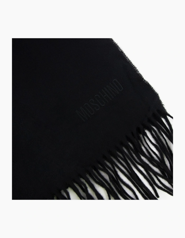 Love Moschino Sciarpa Knitted Logo Scarf Black