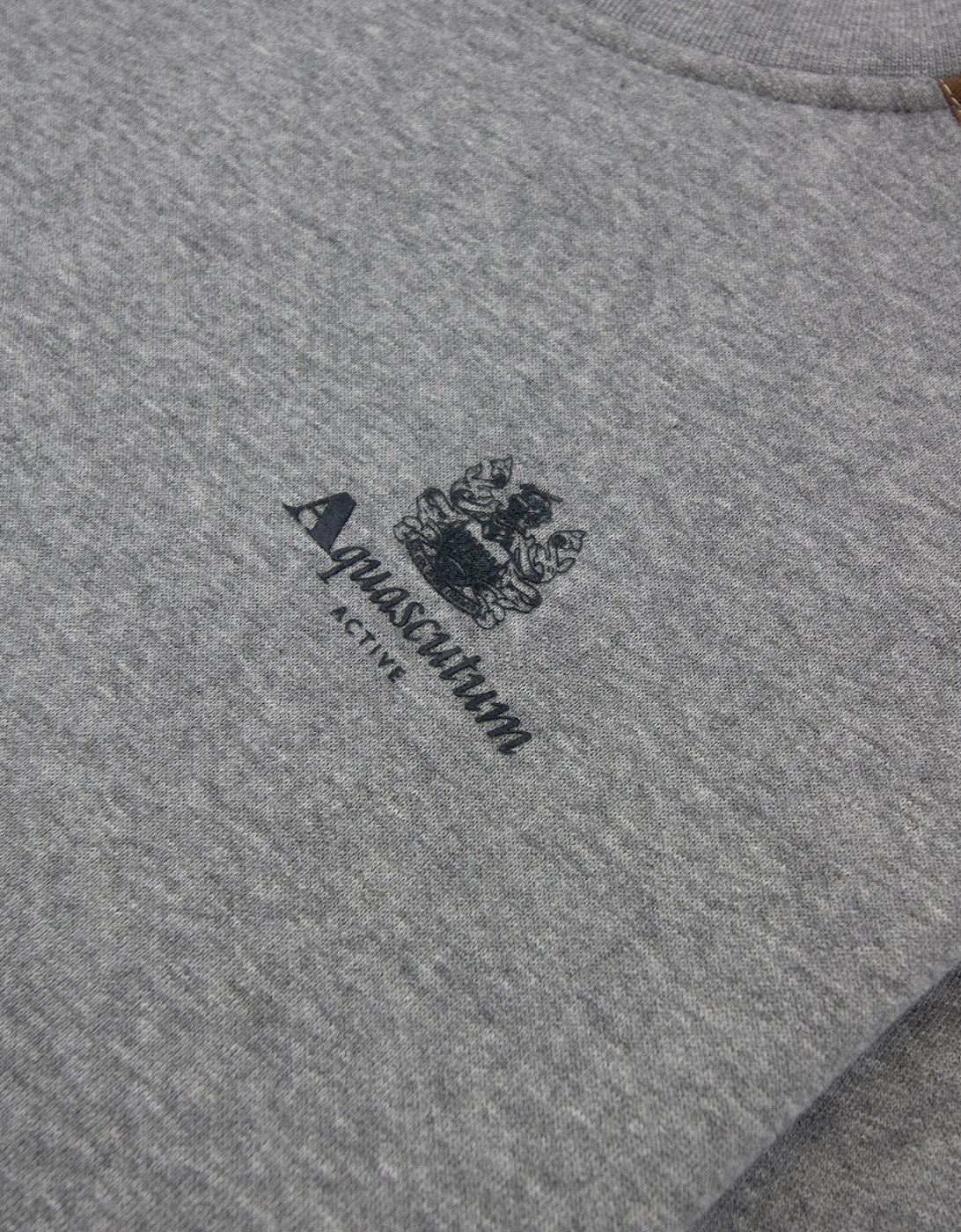 Aquascutum Cc Shoulder Crewneck Fleece Dark Grey Melange 53