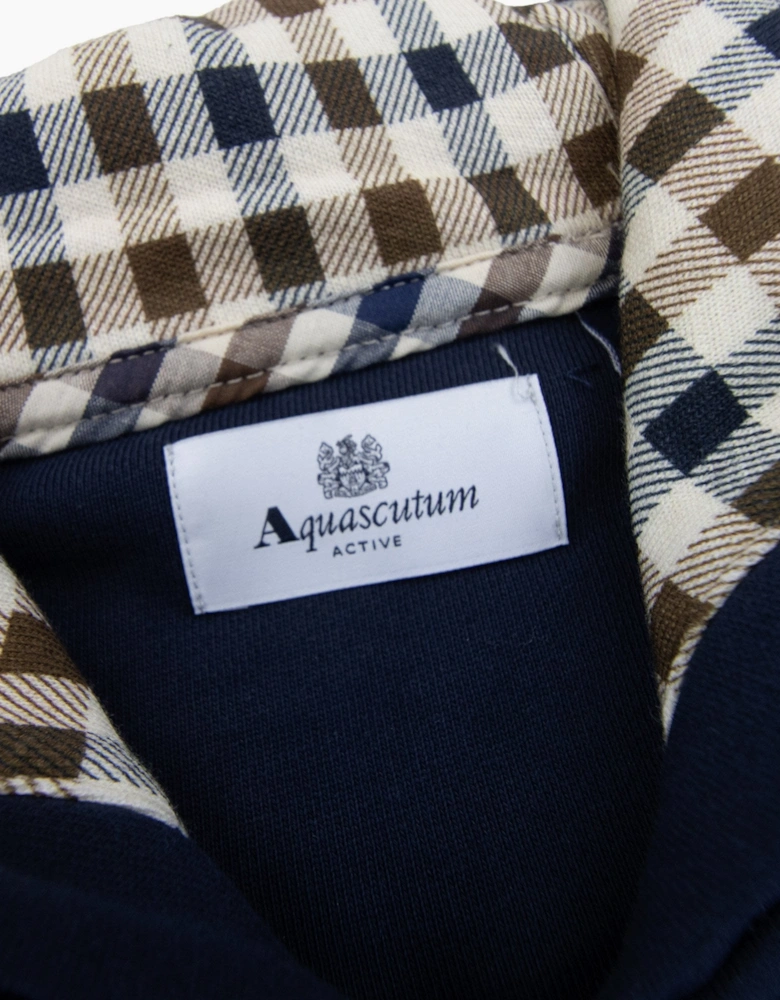 Aquascutum Small Logo Full Zipped Hoodie Navy 11